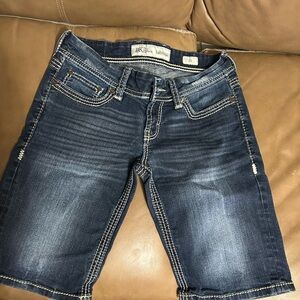 Buckle Women's Dark Blue Jean Shorts